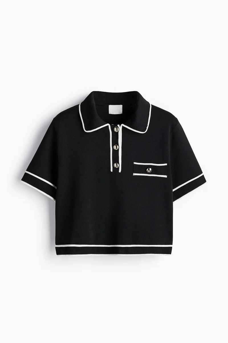 H&M Collared knitted top