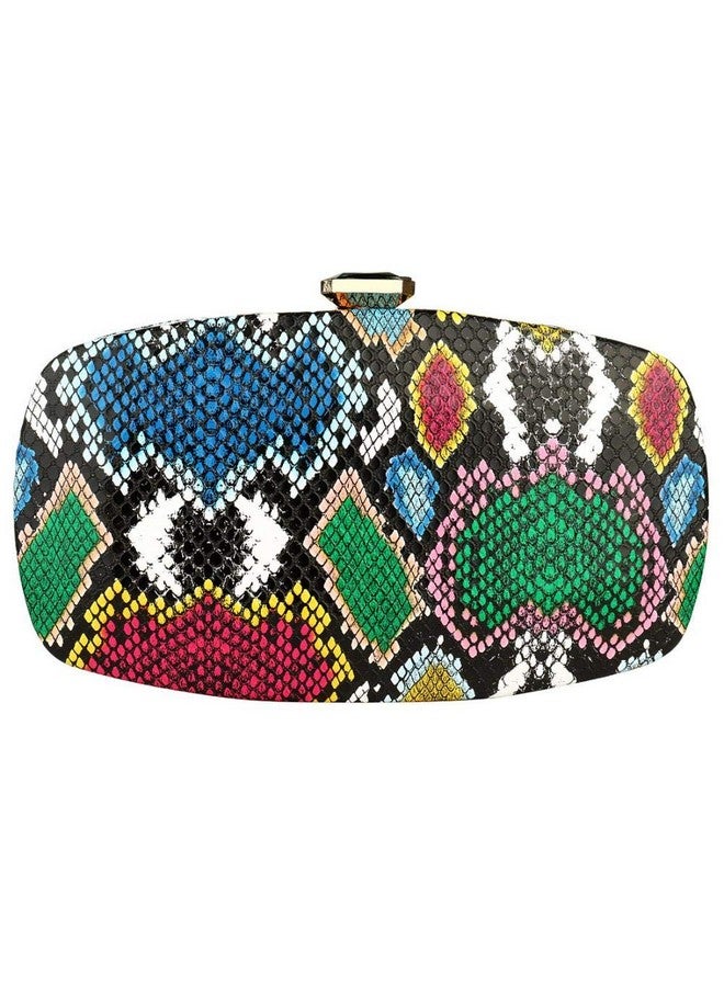 Gets Multicolor Snakeskin Purse For Women Box Evening Bag Green Snakeskin Clutch Handbag Party Wedding - Image 2