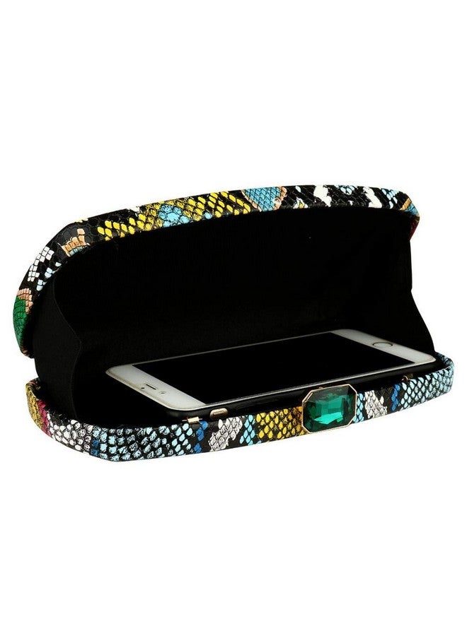 Gets Multicolor Snakeskin Purse For Women Box Evening Bag Green Snakeskin Clutch Handbag Party Wedding - Image 4