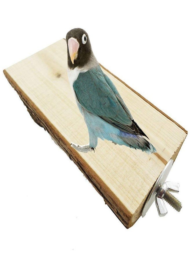 Litewoo Wooden Pet Parrot Bird Perches Stand Bird Cage Perch Stand Platform for Parrot Macaw African Greys Budgies Parakeet Conure Cage Stands Exercise Toy (15CM) - Image 1