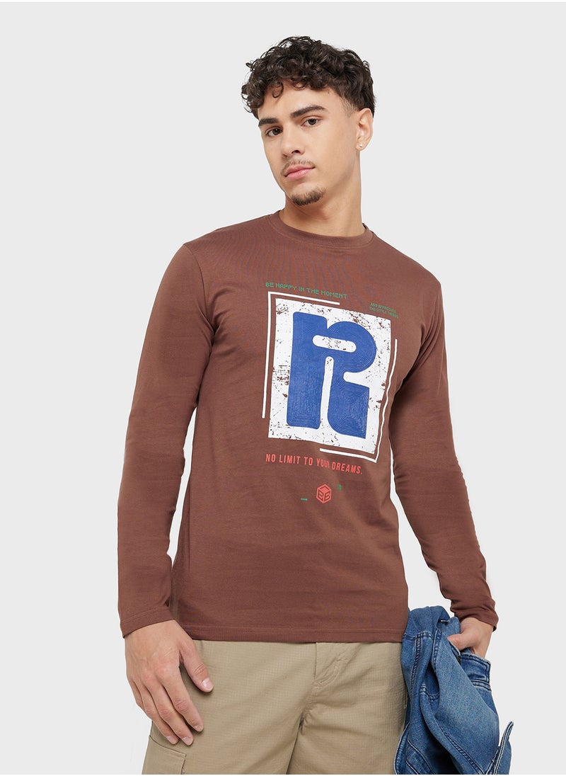 Seventy Five Basics Graphic Long Sleeve T-Shirt  - Image 1