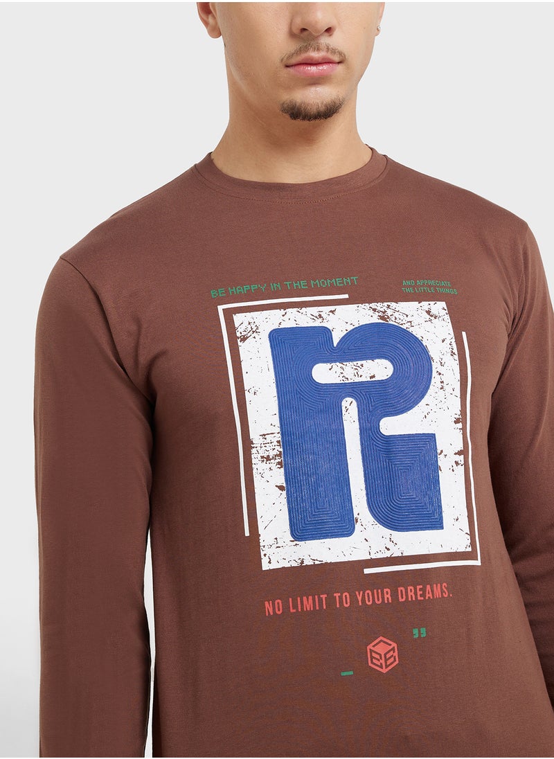 Seventy Five Basics Graphic Long Sleeve T-Shirt  - Image 3