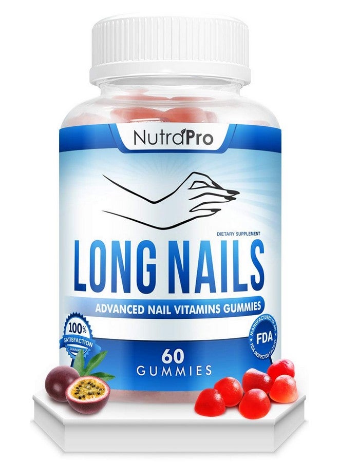 NutraPro Nail Growth Vitamins For Stronger Nail - No More Chipped Nails.Nail Strengthener And Growth Supplement Gummies - Grow Strong Long Nails With Biotin And Collagen Gummies.
