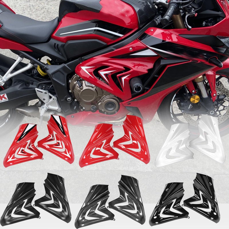 WOOGA Motorcycle Engine Frame Side Panel Fairing Cover Protection Trim Decorative Covers for Honda CBR650R CBR 650R CBR 650 R Accessories 2019 2020 2021 2022 2023 Matte Black