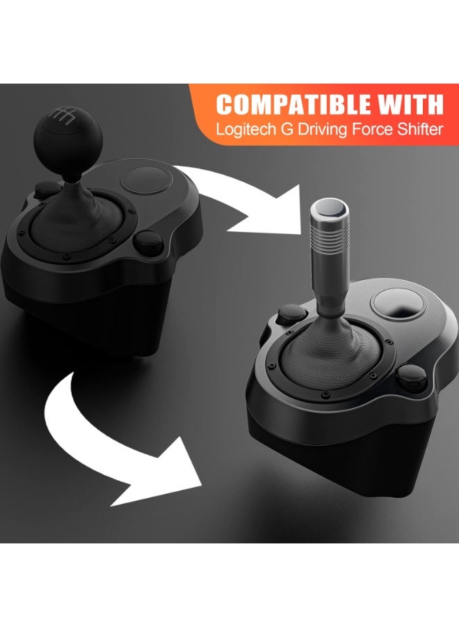 مقبض ناقل حركة ألومنيوم مع محول – متوافق مع Logitech G29 و G920 و G923 و G27 ومع معظم ناقلات السيارات – مقبض ذراع نقل مرجح لمحاكاة السباق والمركبات الحقيقية – أسود - Image 5