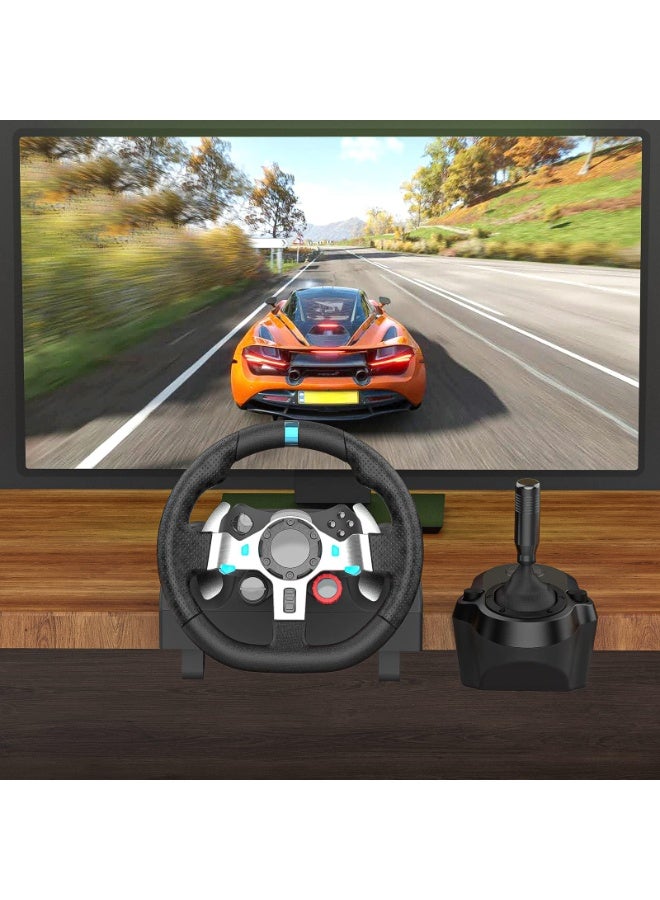 مقبض ناقل حركة ألومنيوم مع محول – متوافق مع Logitech G29 و G920 و G923 و G27 ومع معظم ناقلات السيارات – مقبض ذراع نقل مرجح لمحاكاة السباق والمركبات الحقيقية – أسود - Image 3