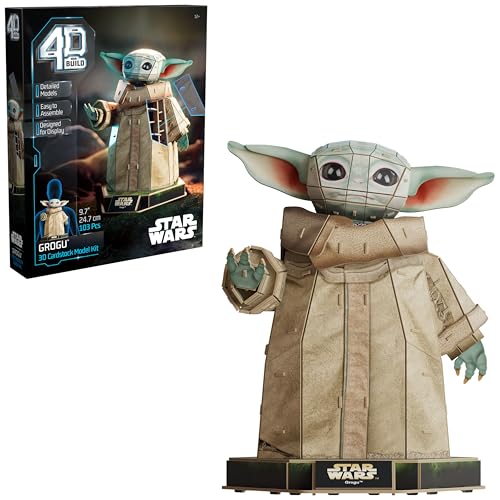 4D Build Star Wars Grogu 3D Model Kit Star Wars Collectibles Desk Decor Adult Puzzle Building Toys 103 Pieces 3D Puzzles Gift Ideas for Ages 12 Up - Image 1