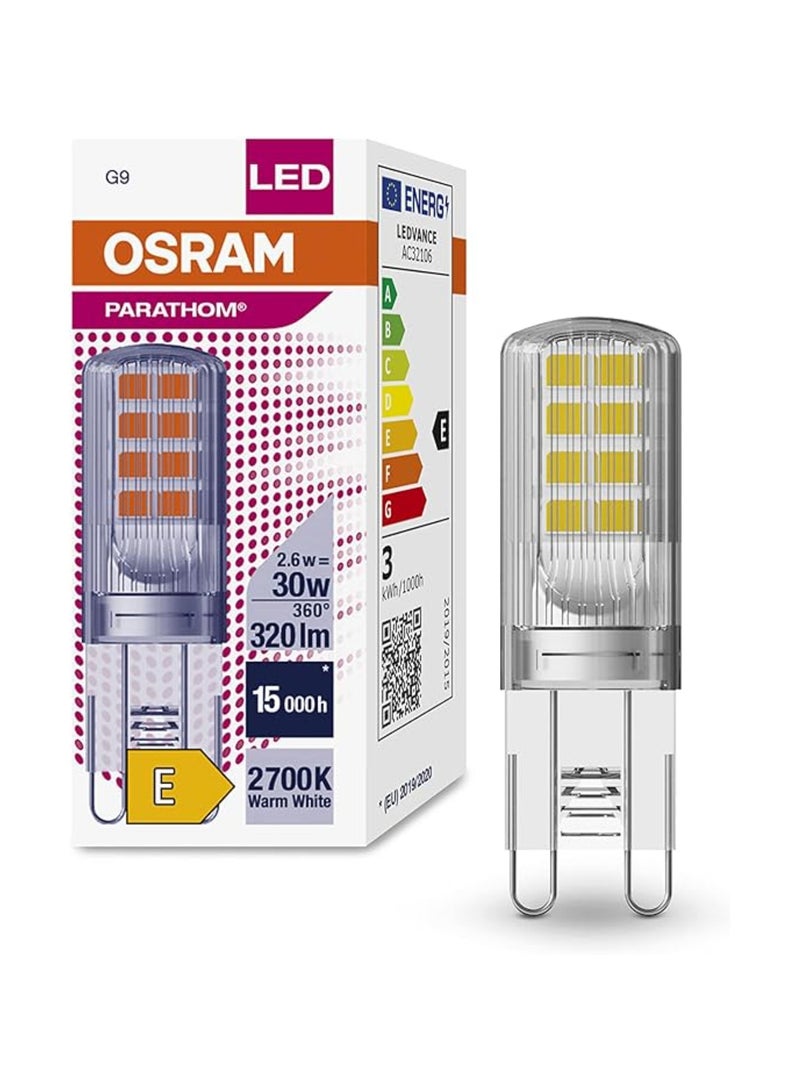 OSRAM Osram G9 LED Capsule Clear Parathom 30 non-dimmable 26W 827/2700K Extra warm white - Pack of 10 - Image 2