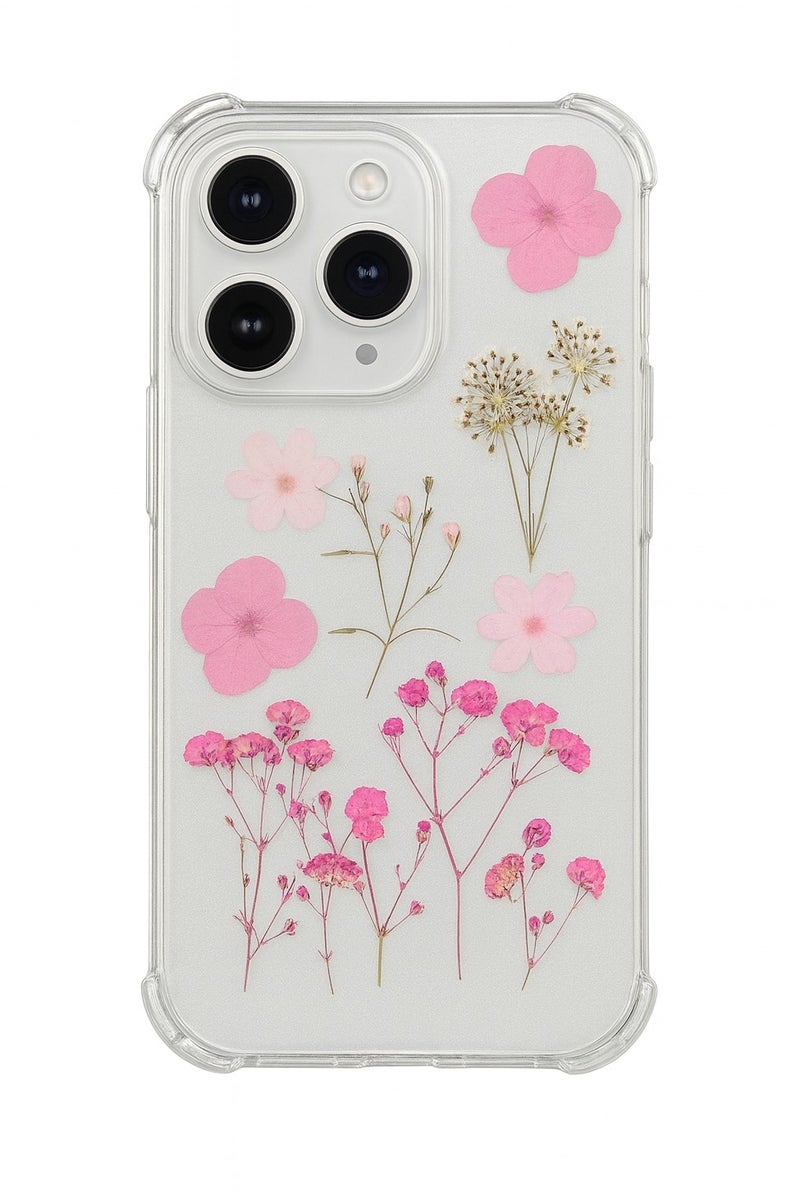 Ready For Chai Handcrafted Floral iPhone 16 Case – Real Dried Flowers, Slim Fit, Shockproof & Stylish Phone Cover - Image 1