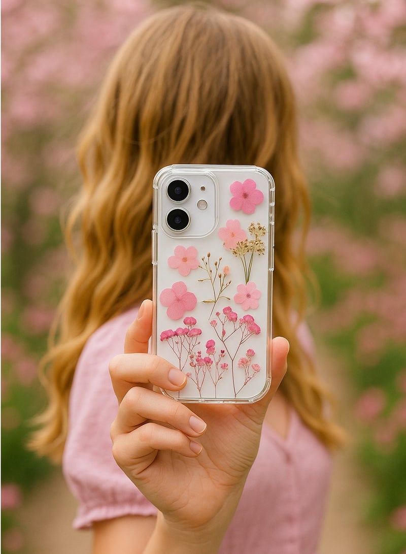 Ready For Chai Handcrafted Floral iPhone 16 Case – Real Dried Flowers, Slim Fit, Shockproof & Stylish Phone Cover - Image 3