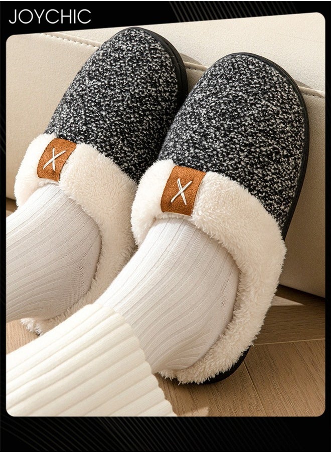 Joychic Autumn and Winter Warm Non-slip Bedroom Slipper for Women and Men Indoor Outdoor Windproof  - Image 2