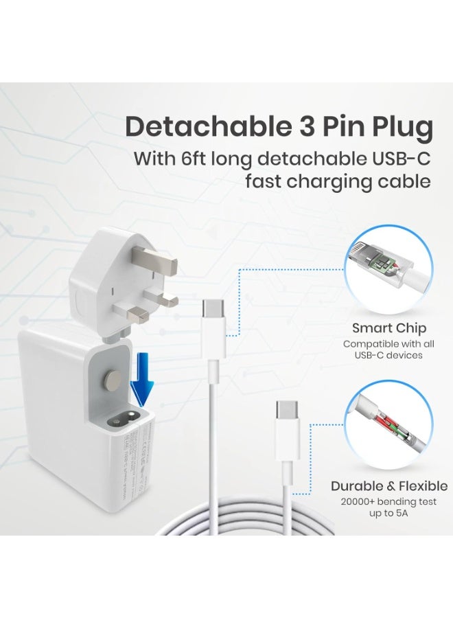Fast USB-C Power Adapter with Cable - Compatible with MacBook Pro, MacBook Air, iPad & Android Devices - Image 4