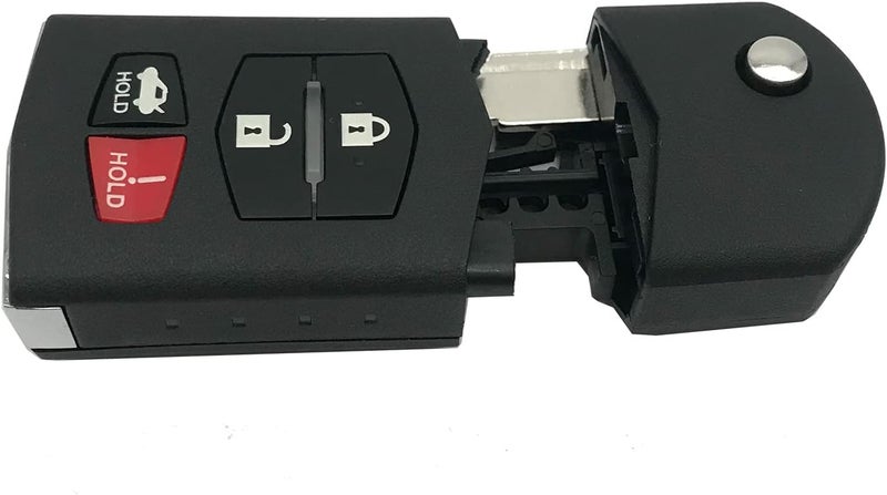 Arruweer Replacement Key Fob Case Shell for Mazda 3 5 6 RX-8 CX-7 CX-9 - 4 Buttons, Black - Image 4
