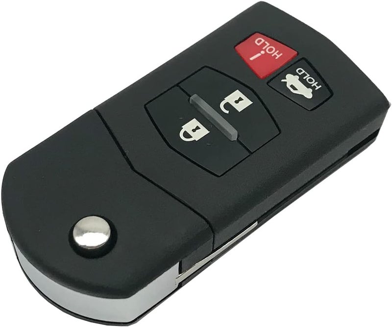 Arruweer Replacement Key Fob Case Shell for Mazda 3 5 6 RX-8 CX-7 CX-9 - 4 Buttons, Black - Image 3