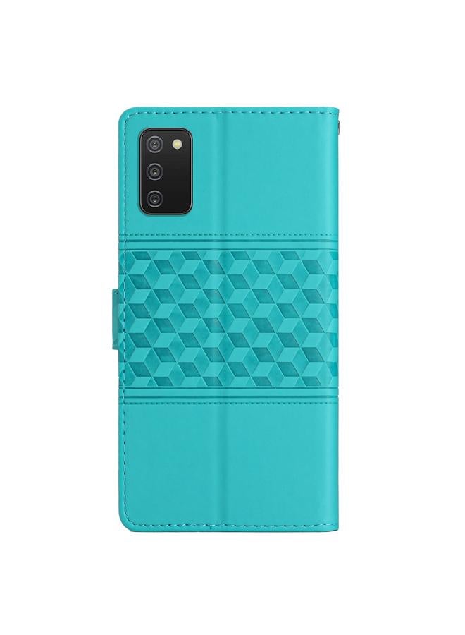 اس-توب جراب لهاتف Samsung Galaxy A02s إصدار الاتحاد الأوروبي، جراب هاتف من الجلد المنقوش بالألماس مع حبل تعليق - Image 3