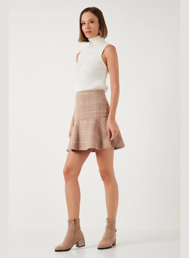 ليلا تنورة شتوية نسائية كاروهات من ليلا