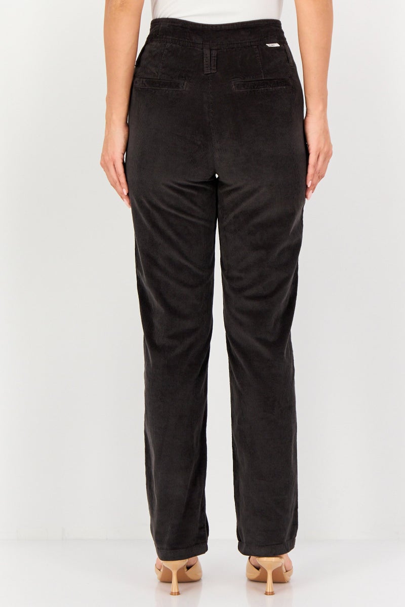 Reiko Women Regular Fit Corduroy Pants, Brown - Image 3