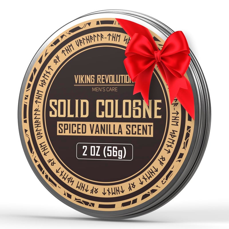 Viking Revolution Spiced Vanilla Solid Cologne for Men - 2 Oz Balm Cologne Travel Wax (Spiced Vanilla) - Image 1