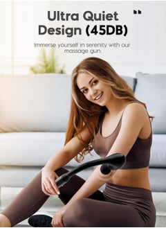 JIAHANG Massage Gun with Upgraded Extension Handle, 10MM Massage Gun Deep Tissue, Back Massager, Muscles/Neck/Shoulders/Waist/Legs Massager Portable for Pain Relief, 4 Massage Heads & 5 Speed Levels  - Image 4