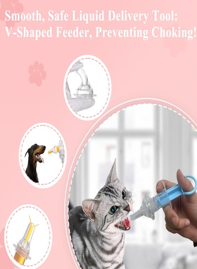 Aorplim 4-in-1 Set Cat Pill Shooter and Dog Pill Shooter, Liquid Medicine Dispenser and Pill Crusher and Cutter, Feed Pills, Water and Milk, Reusable for Puppies and Kittens(Piller+ Cutter+ Grinder) - Image 4