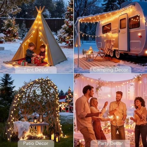 COLBEX 20 LED Solar Globe String Lights from Waterproof Outdoor Fairy Lights with 8 Modes | Warm White Decorative Lights for Garden, Patio, Balcony & Festive Decor - Image 5