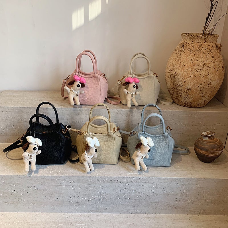 Fashion Litchi Pattern Portable Vegetable Basket Bag Women'S Spring Hand Bucket Bag All-Match Crossbody Bag - Image 5