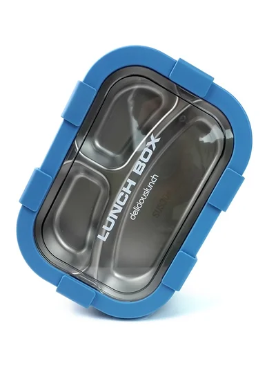 LITTLE SURPRISE BOX Little Surprise Box,Solid Light And Dark Blue Stainless Steel Lunch Box For Kids & Adults