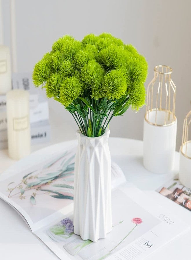LOVENIMEN Artificial Dandelion Flowers (Green 10 Pcs) Plastic Plants Shrubs Bushes Fake Grass Wedding Indoor Outdoor Home Garden Verandah Centerpieces Arrangements Party Decoration Planting Filler - Image 2