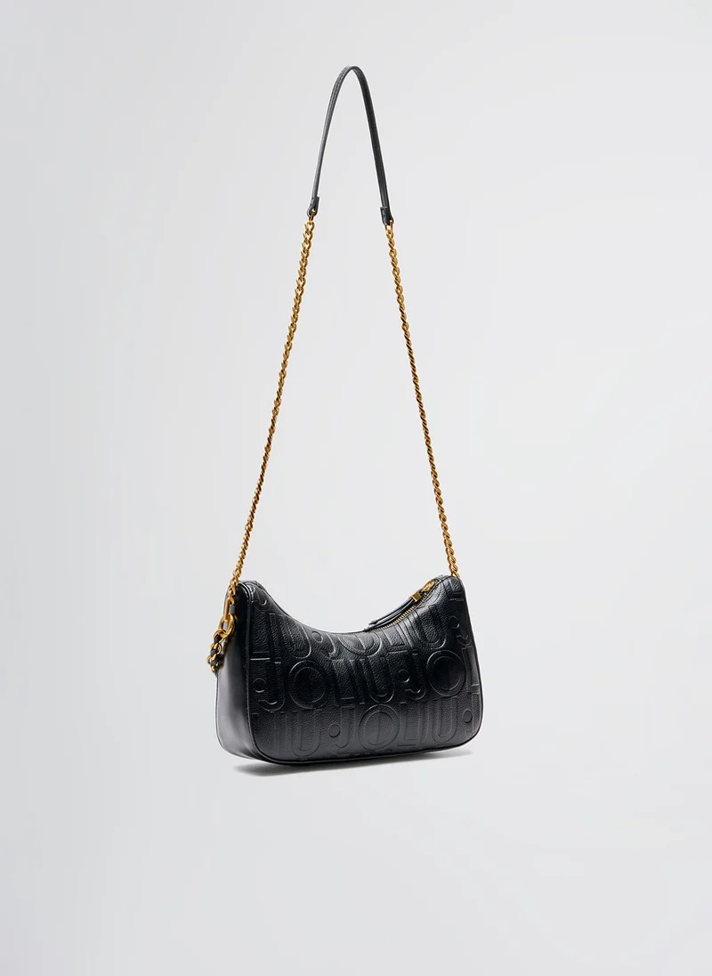 Liu Jo Black Shoulder Bag With Logo