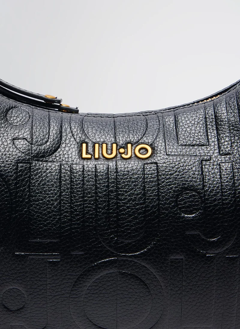 Liu Jo Black Shoulder Bag With Logo