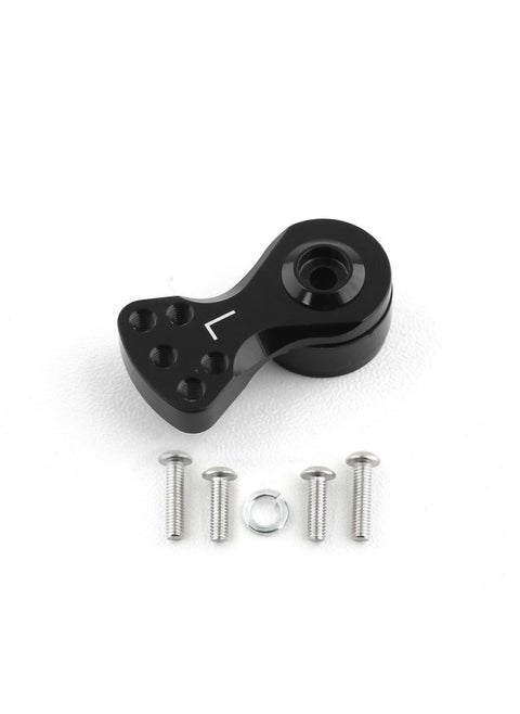 25t Aluminum Alloy Adjustable Joint Force Steering Gear Protection Unloading Force Design Upgrade Steering Gear Adjustment Arm W71-Color:[L] Paragraph-Black