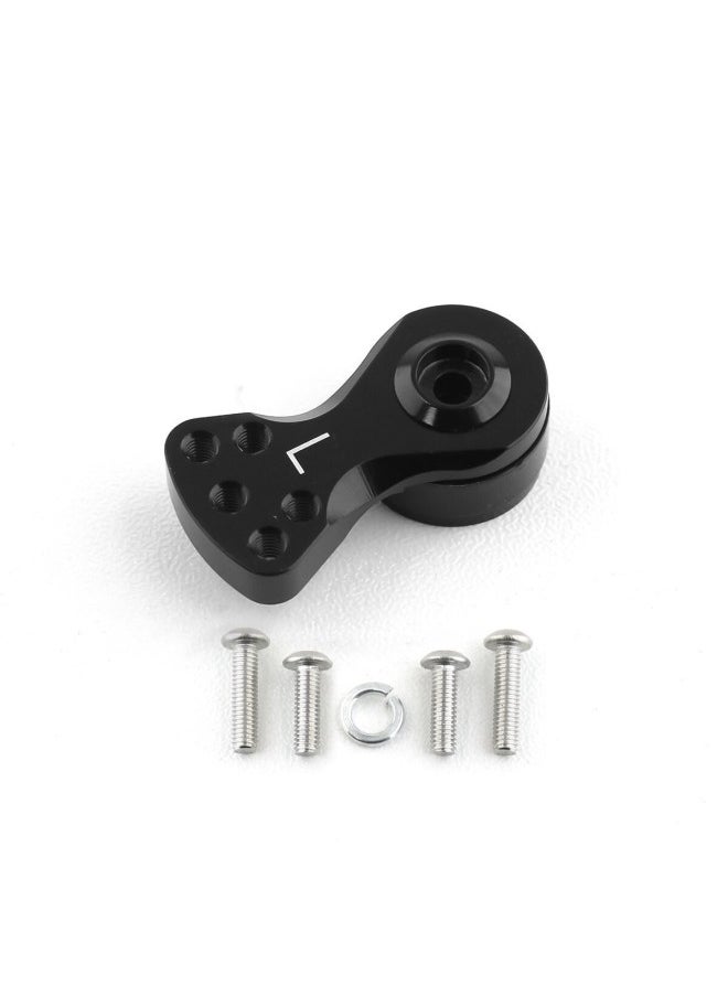 25t Aluminum Alloy Adjustable Joint Force Steering Gear Protection Unloading Force Design Upgrade Steering Gear Adjustment Arm W71-Color:[L] Paragraph-Black  - Image 1