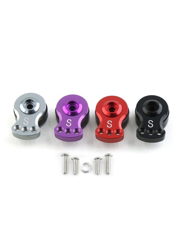 25t Aluminum Alloy Adjustable Joint Force Steering Gear Protection Unloading Force Design Upgrade Steering Gear Adjustment Arm W71-Color:[L] Paragraph-Black  - Image 4
