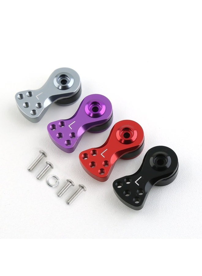 25t Aluminum Alloy Adjustable Joint Force Steering Gear Protection Unloading Force Design Upgrade Steering Gear Adjustment Arm W71-Color:[L] Paragraph-Black  - Image 2