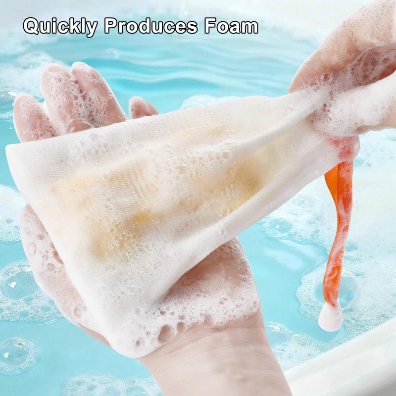Fiwimtu Soap Saver Bag, 10PCS Exfoliating Soap Pouch, Soap Bags for Soap Bars, Mesh Soap Bags with Drawstring Body Facial Cleaning - Image 5