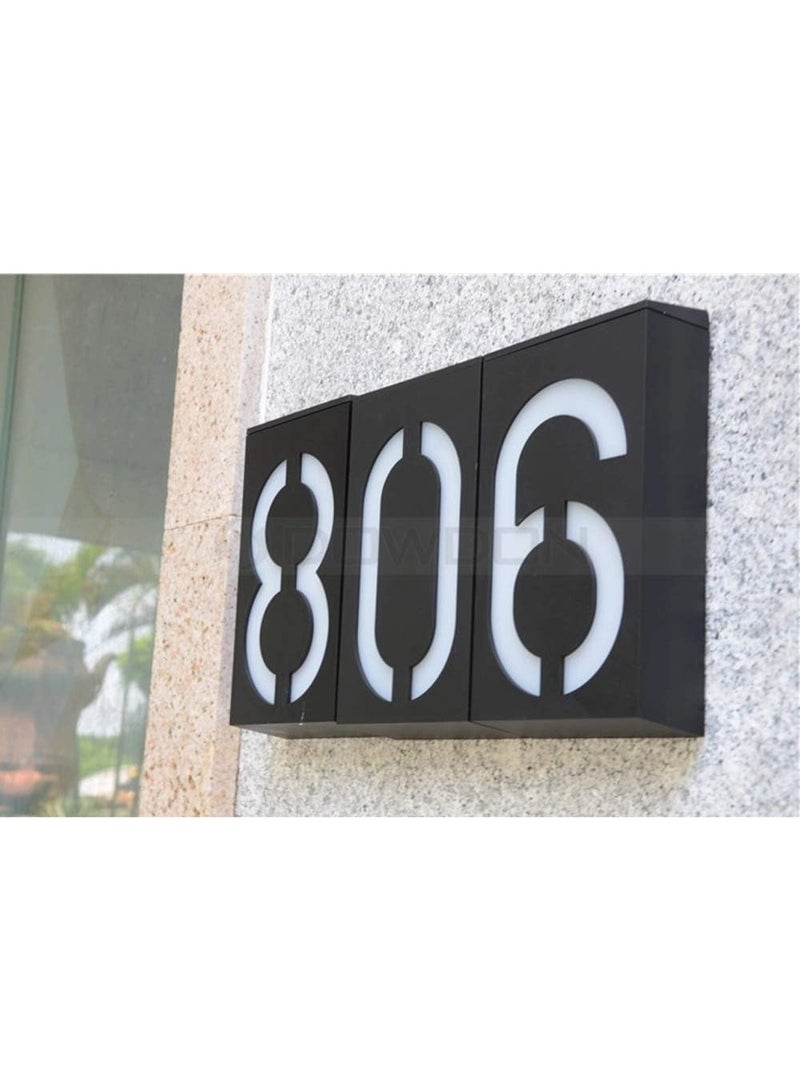 Bluejw 1-Piece Solar Outdoor Rainproof Digital House Number LED Light - Image 4