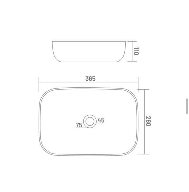 Nexa Bathware Ceramic Wash Basin Luxurious Wash basin Table Top Bathroom Sink Wash Basin Super White Colour With Glossy Finishing 14 x 10 x 43 INCH ALEX - Image 4