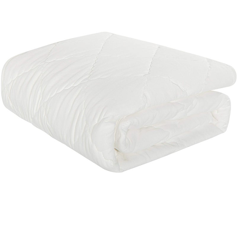 NTBAY Down Alternative Toddler Comforter, Lightweight and Warm Solid Color Baby Crib Quilted Blanket, 39x47 inches, White - Image 1