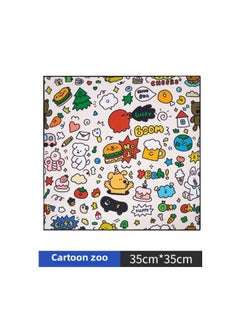 Generic Hundred Patch Cloth Camera Liner Bag Magic Folding Cloth Micro Single SLR Lens Wrapping Cloth Bag Storage Protection Cosmetic Bag-Colour:Cartoon Animation-Size:35cm*35cm  - Image 1