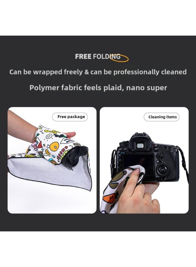 Hundred Patch Cloth Camera Liner Bag Magic Folding Cloth Micro Single SLR Lens Wrapping Cloth Bag Storage Protection Cosmetic Bag-Colour:Cartoon Animation-Size:35cm*35cm  - Image 4