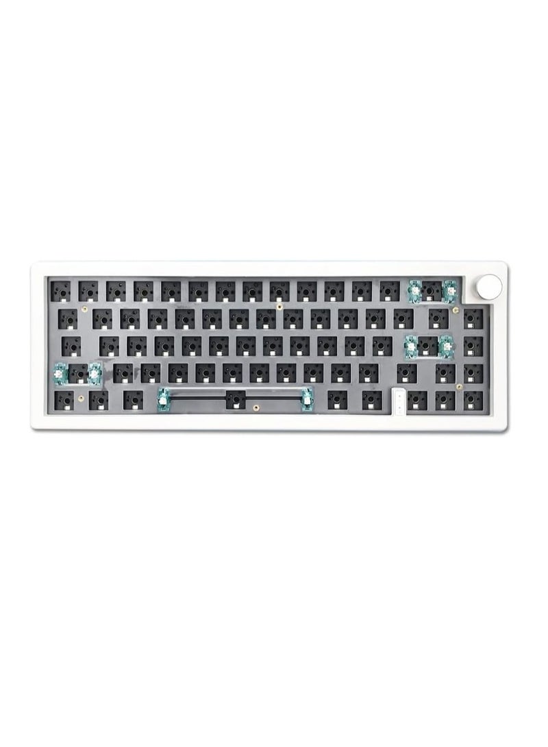 GMK67 Hot Swappable RGB Backlight Mechanical Keyboard Kit Bluetooth 2.4G Wireless 3 Customized DIY Keyboard White