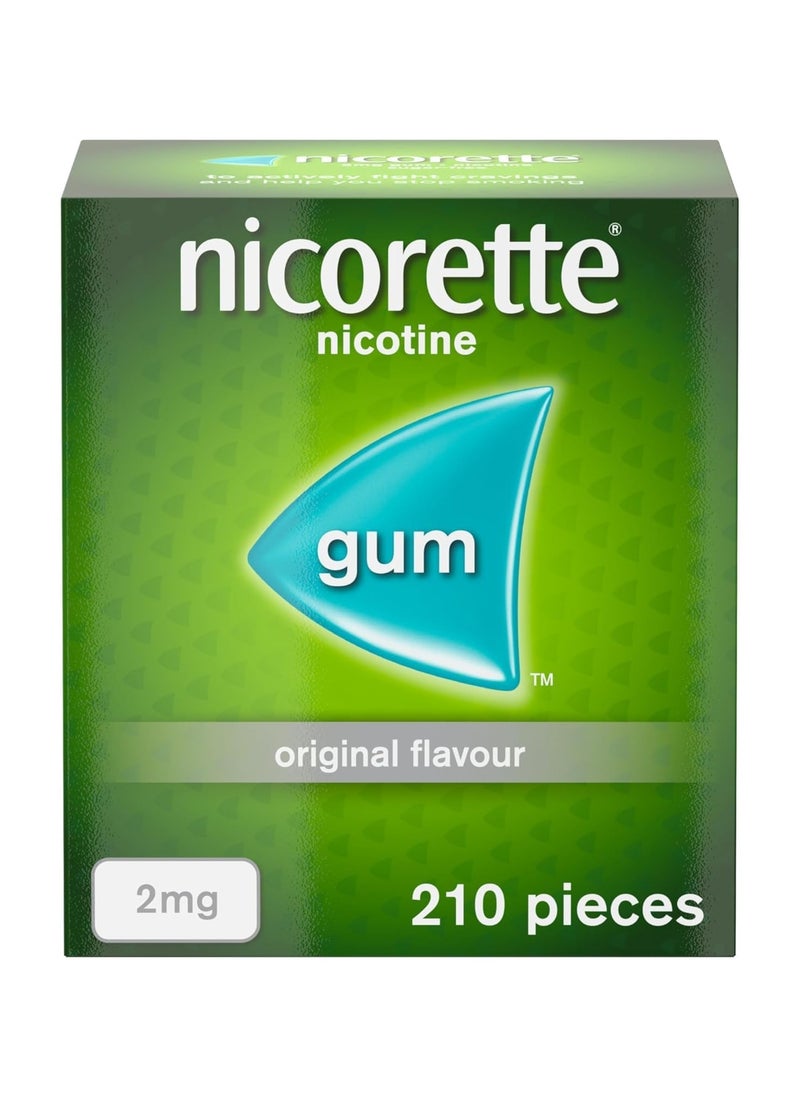 nicorette Original Flavour Chewing Gum - 2 Mg - 210 Pcs 