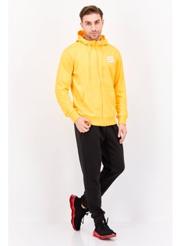 SKECHERS Men Sportswear Fit Long Sleeve Training Sweatshirts, Golden Yellow  - Image 4