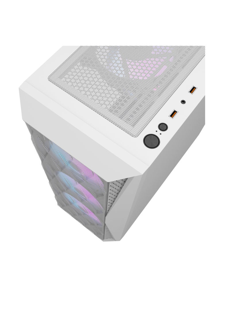 Darkflash DK352 Mesh ATX/MATX/ITX Gaming PC Case With Pre-Installed 4 * 120MM ARGB Fans, Transparent Glass Panel, USB 3.0, Support 360mm Radiator - Image 5