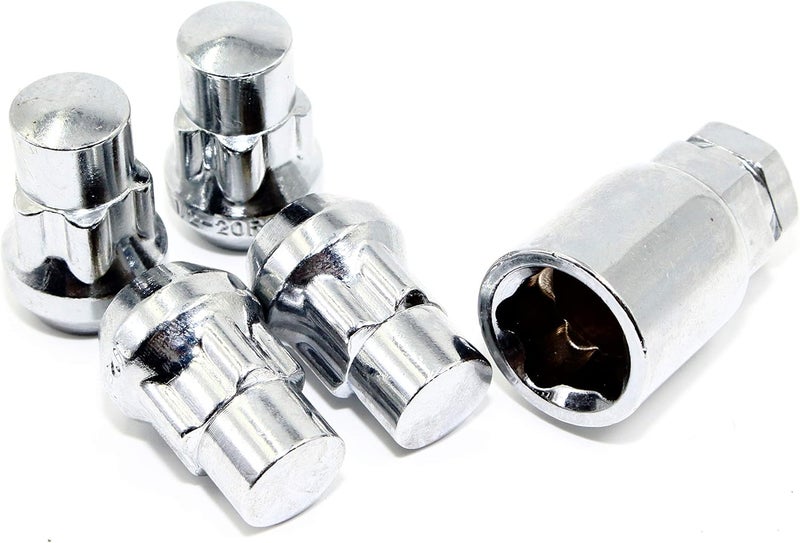 Veritek Performance Chrome Acorn Bulge Tuner Wheel Locks - Image 1