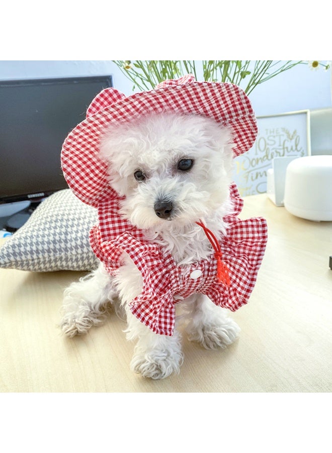 قبعة أذن لطيفة للحيوانات الأليفة قبعات شمسية قبعة بفيزور للقطط والكلاب الصغيرة - Image 3