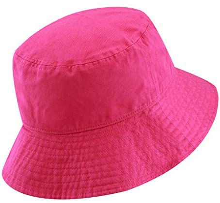 Missby® Unisex Cotton Packable Summer Long Brim Sun Hat (Pink) - Image 3