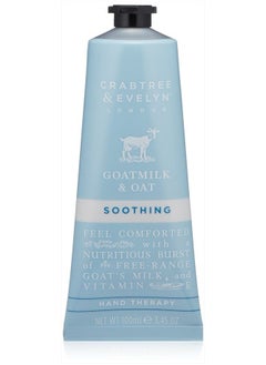 Crabtree & Evelyn Goatmilk and Oat Soothing Hand Cream Therapy, 3.45 oz  - Image 1