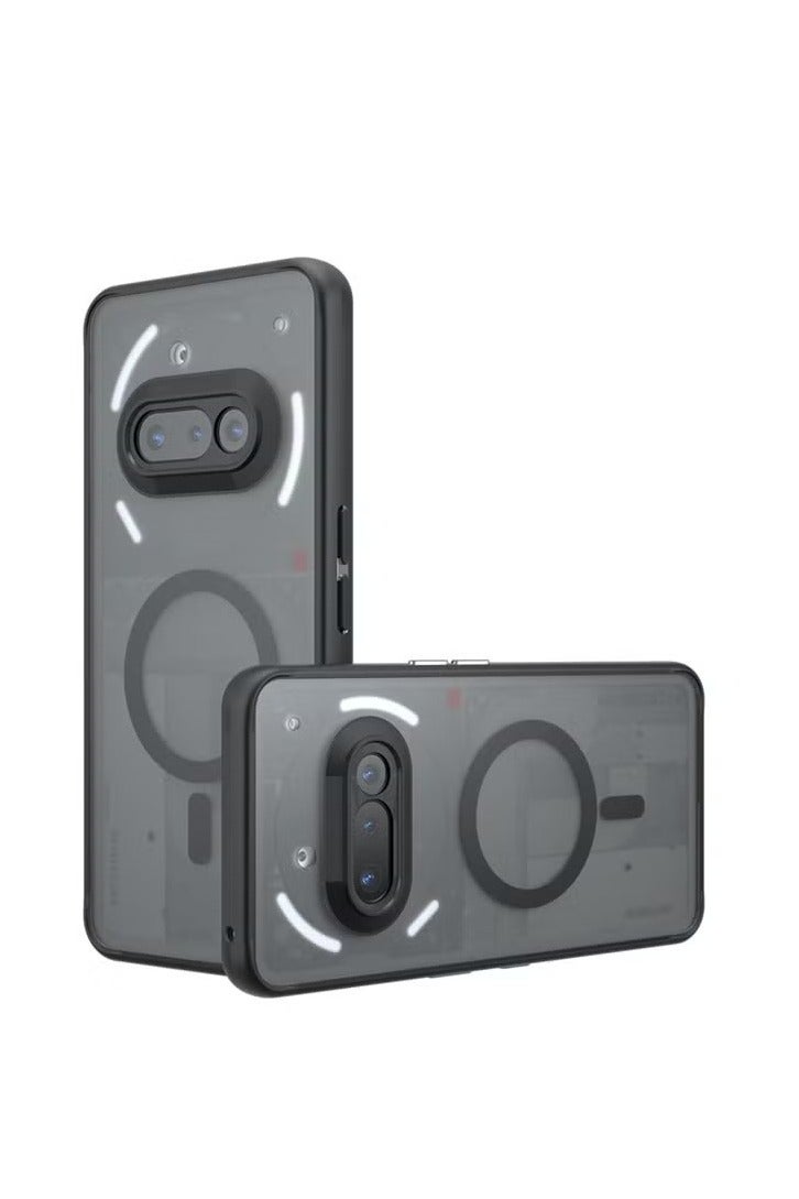 جراب مغناطيسي لهاتف Nothing Phone 3A 【مغناطيس أقوى N52】حماية ضد الصدمات، مضاد للأصفر ومضاد للخدش، نحيف للغاية، غطاء مغناطيسي مع شحن لاسلكي لهاتف Nothing Phone 3A (أسود) - Image 1
