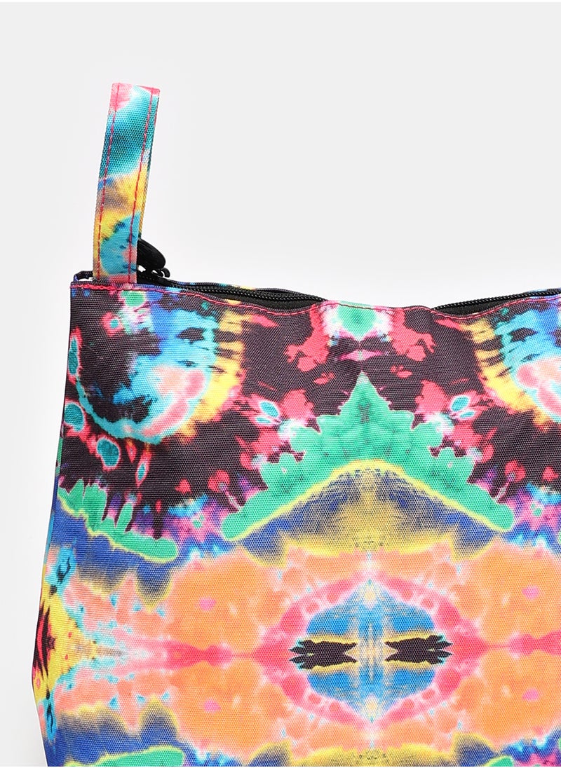 CUBS - Tie Dye Swirls Black clutch woman bag - Image 1